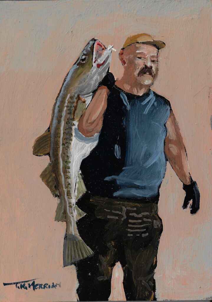 Maine Art, Cod fish, Oil painting